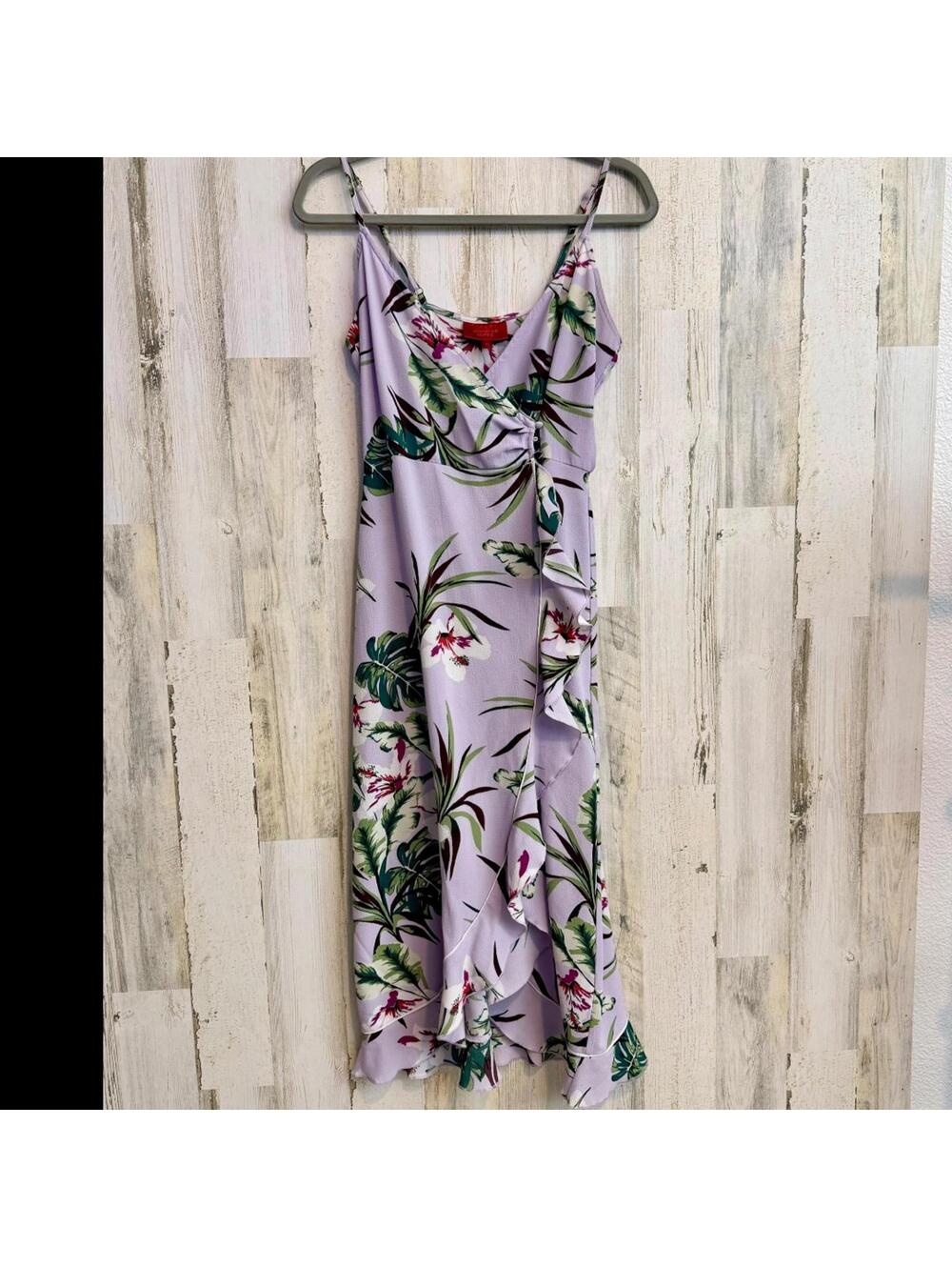 Jennifer Lopez Women’s XS Lavender Floral Wrap Maxi Long Dress - Picture 5 of 12